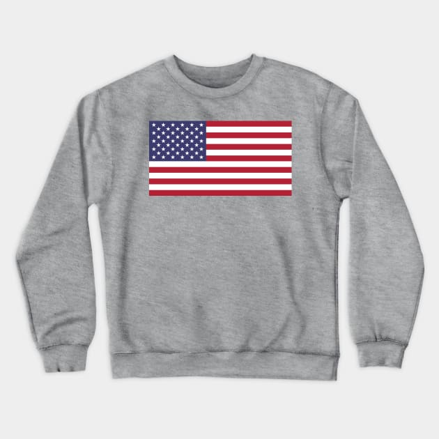 Patriotic Red White Blue Stars And Stripes Flag Crewneck Sweatshirt by redhomestead